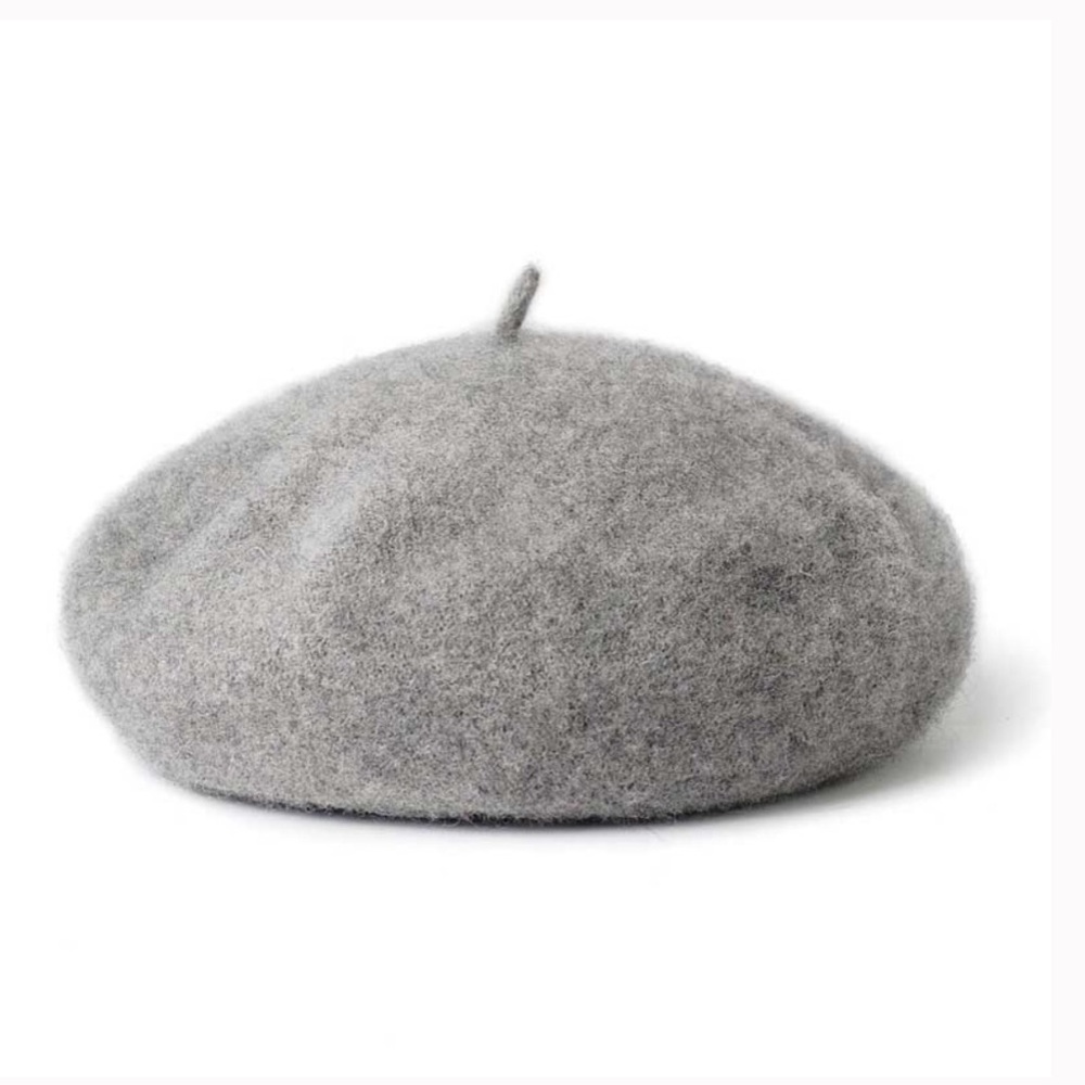 Grey Beret Hat